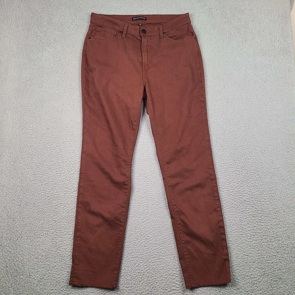 Monfrere Brando Bordeaux Jeans Mens 33x31 Red Slim Fit Japanese Denim USA Made